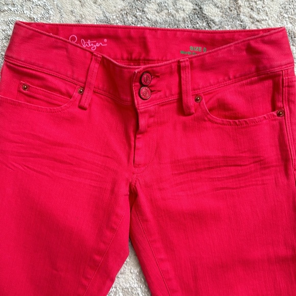 Lilly Pulitzer Worth Straight Jean in Azalea Pink EUC🩷 - Picture 5 of 13